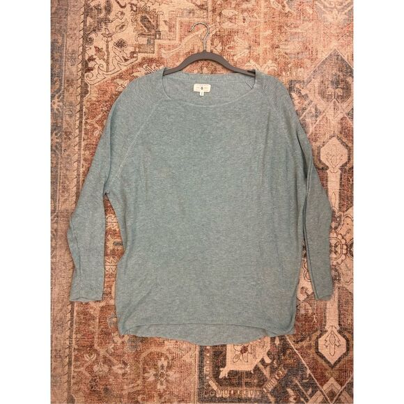Lou & Grey Teal Blue Knit Sweater, size Medium - Picture 1 of 6